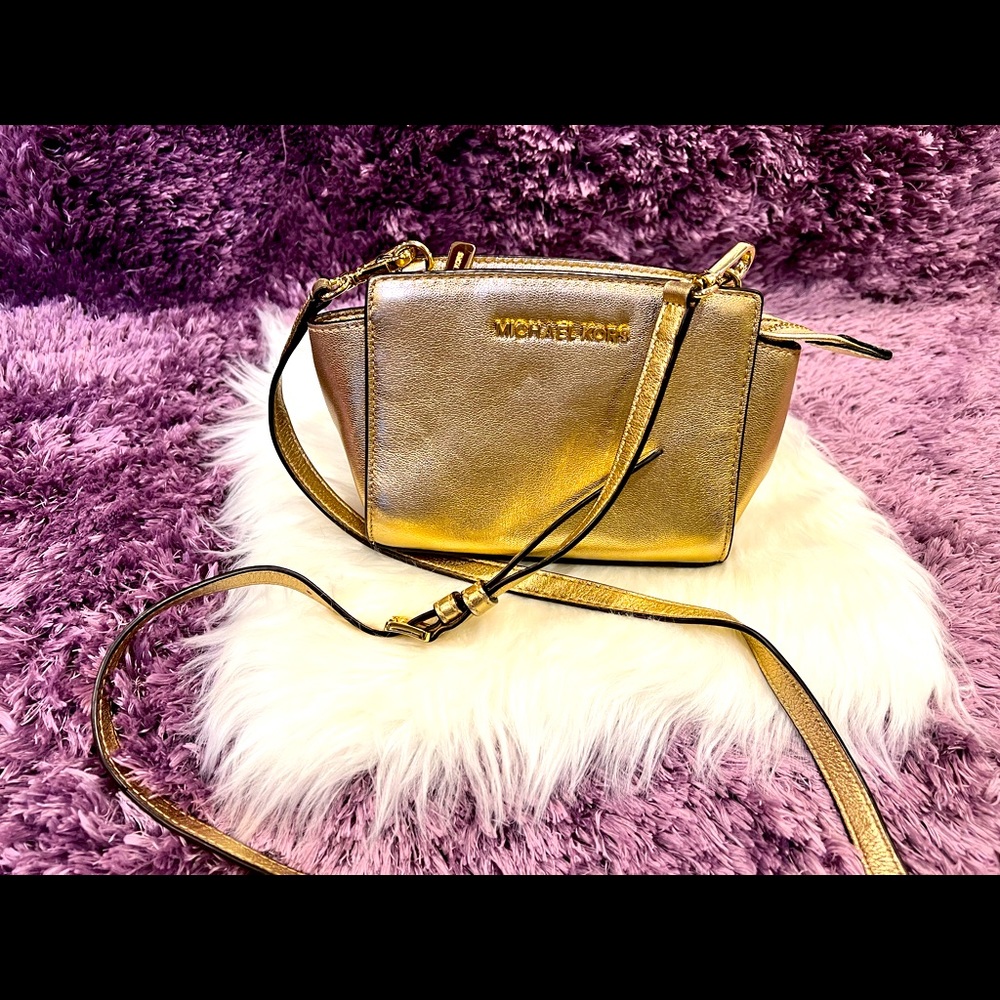 Michael Kors Gold Crossbody Bag